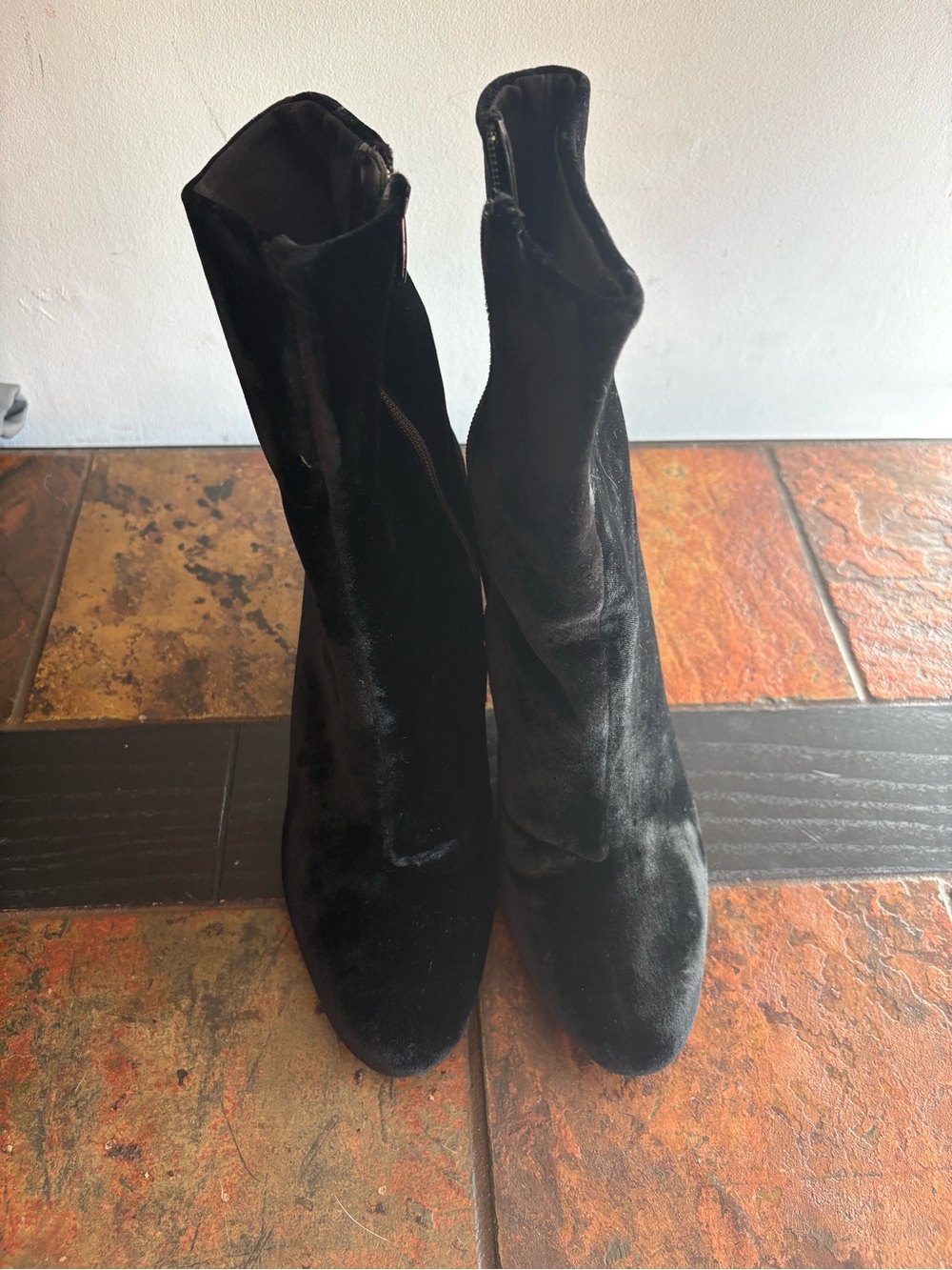 Lauren Ralph Lauren Black Velvet Ankle Boots